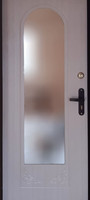 миниатюра - металлическая дверь в квартиру с одим замком вид снаружи - МД-172 - kv018-2